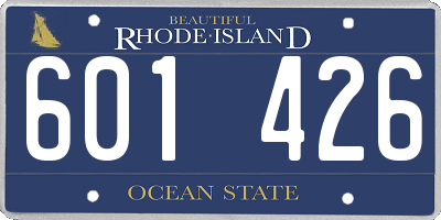 RI license plate 601426