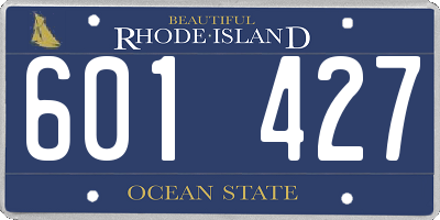 RI license plate 601427