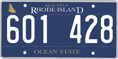 RI license plate 601428