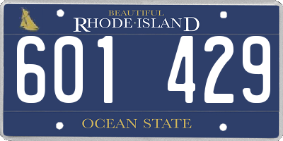 RI license plate 601429