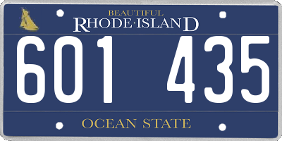 RI license plate 601435