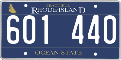 RI license plate 601440