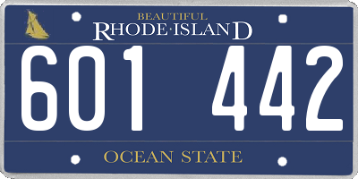 RI license plate 601442