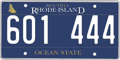 RI license plate 601444
