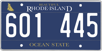 RI license plate 601445