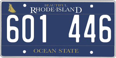 RI license plate 601446