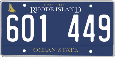 RI license plate 601449
