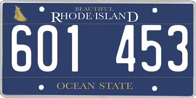 RI license plate 601453