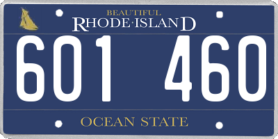 RI license plate 601460