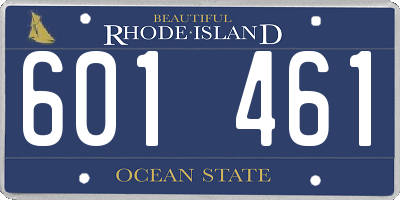 RI license plate 601461