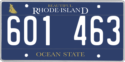 RI license plate 601463