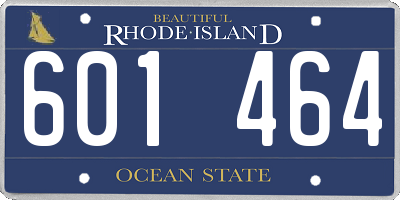 RI license plate 601464