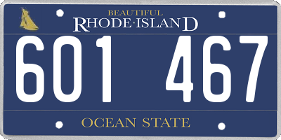 RI license plate 601467