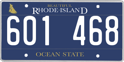RI license plate 601468