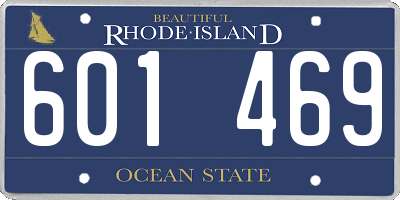 RI license plate 601469