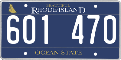 RI license plate 601470
