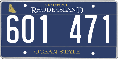 RI license plate 601471