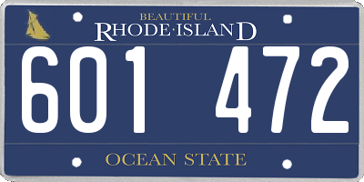 RI license plate 601472