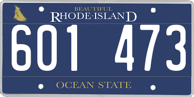 RI license plate 601473