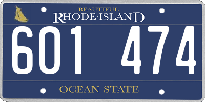 RI license plate 601474