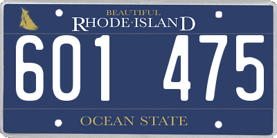 RI license plate 601475