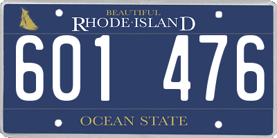 RI license plate 601476