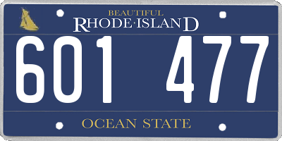 RI license plate 601477