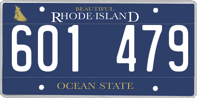 RI license plate 601479