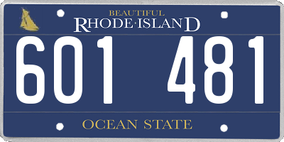 RI license plate 601481