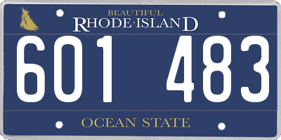 RI license plate 601483