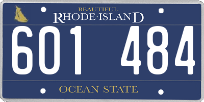 RI license plate 601484