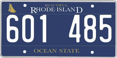 RI license plate 601485