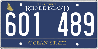 RI license plate 601489