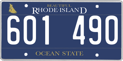 RI license plate 601490