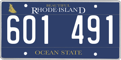 RI license plate 601491
