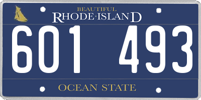 RI license plate 601493