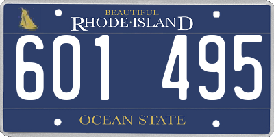 RI license plate 601495