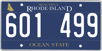 RI license plate 601499