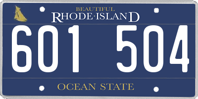 RI license plate 601504