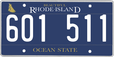 RI license plate 601511