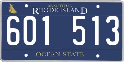 RI license plate 601513