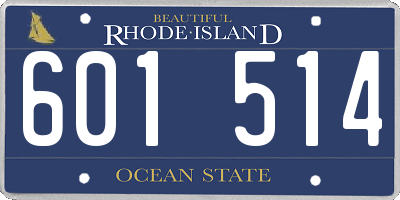 RI license plate 601514