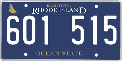RI license plate 601515