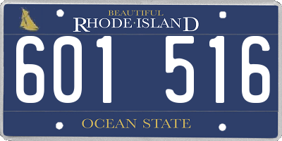 RI license plate 601516