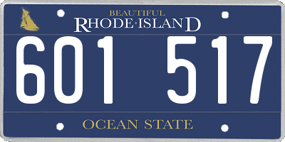 RI license plate 601517