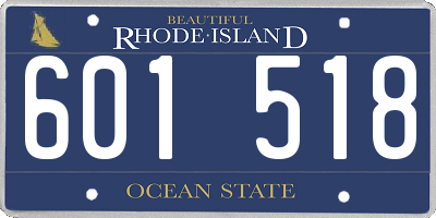 RI license plate 601518