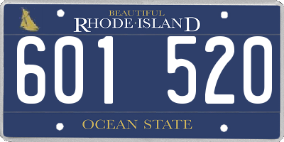 RI license plate 601520