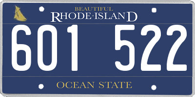 RI license plate 601522