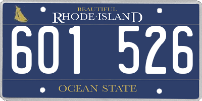 RI license plate 601526