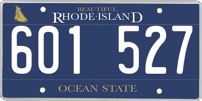 RI license plate 601527